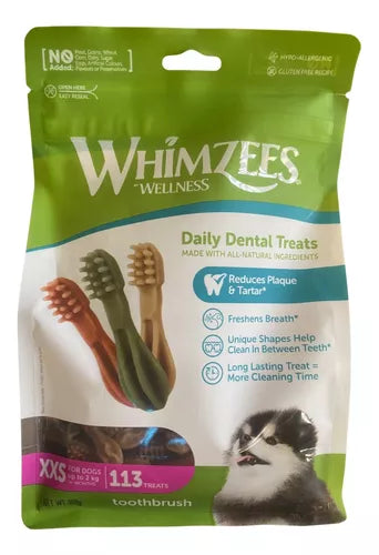 Whimzees Premios Para Perro De Hasta 2 Kg Figura Cepillos 113 Pzas