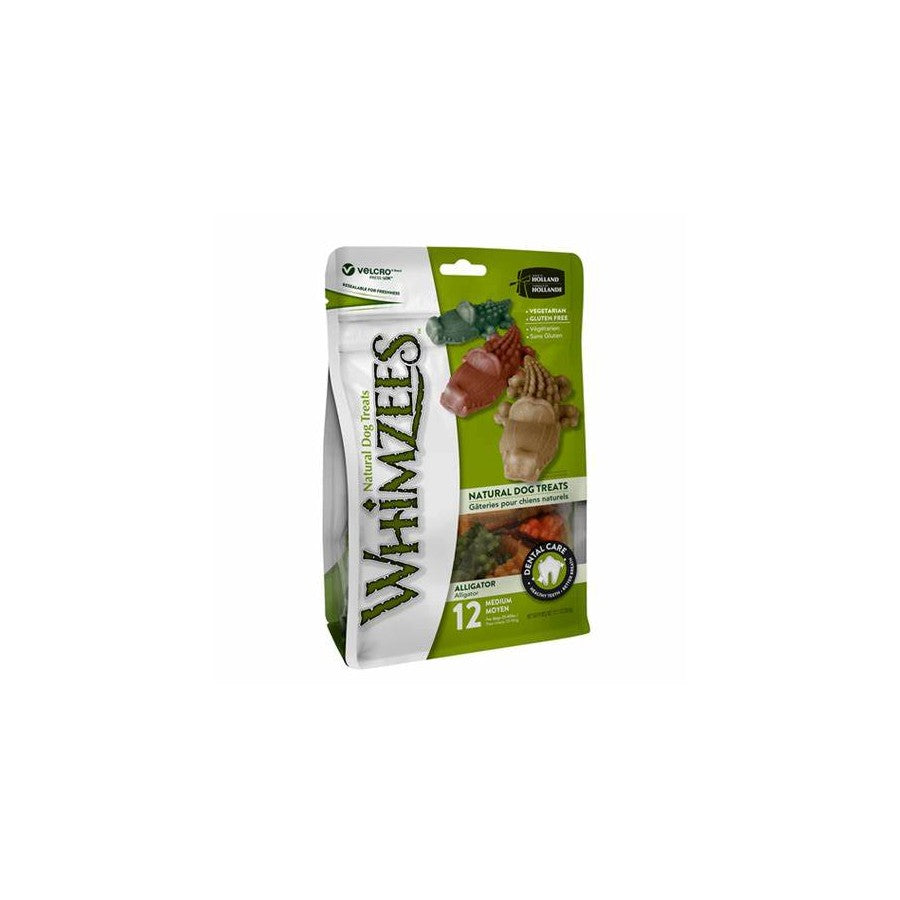 WHIMZEES PREMIOS PARA PERRO DE 12-18 KG FIGURA COCODRILO 12 PZAS