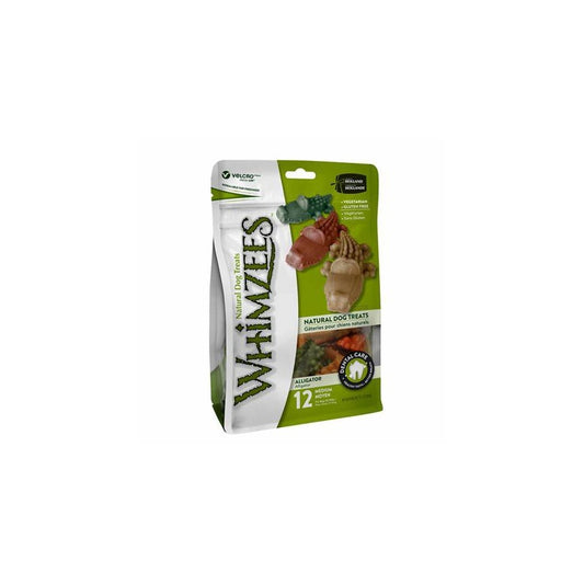 WHIMZEES PREMIOS PARA PERRO DE 12-18 KG FIGURA COCODRILO 12 PZAS