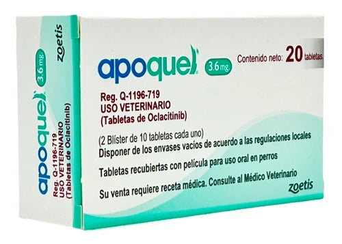 ZOETIS APOQUEL 3.6MG CAJA 20 TAB