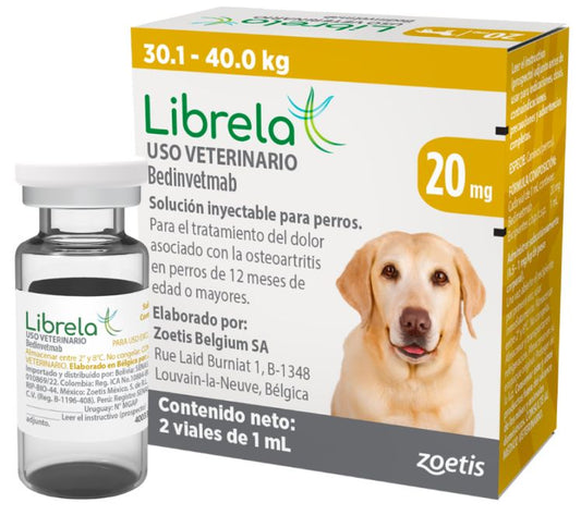 ZOETIS LIBRELA 20MG 2 VIALES 1ML