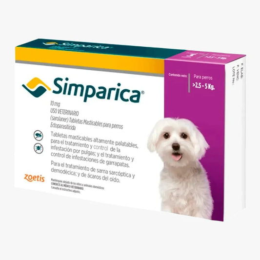 ZOETIS SIMPARICA 1 TAB 2.5-5KG