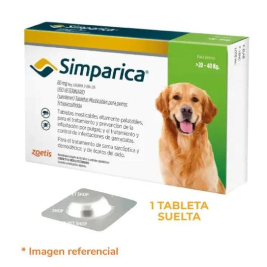 ZOETIS SIMPARICA 20-40KG 1 TAB