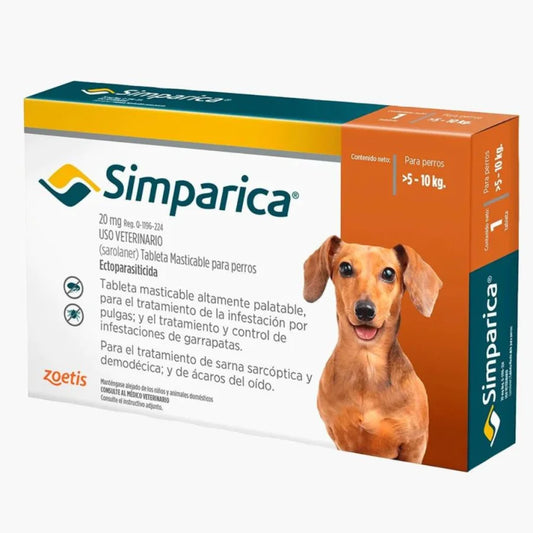 ZOETIS SIMPARICA  5-10KG 1 TAB