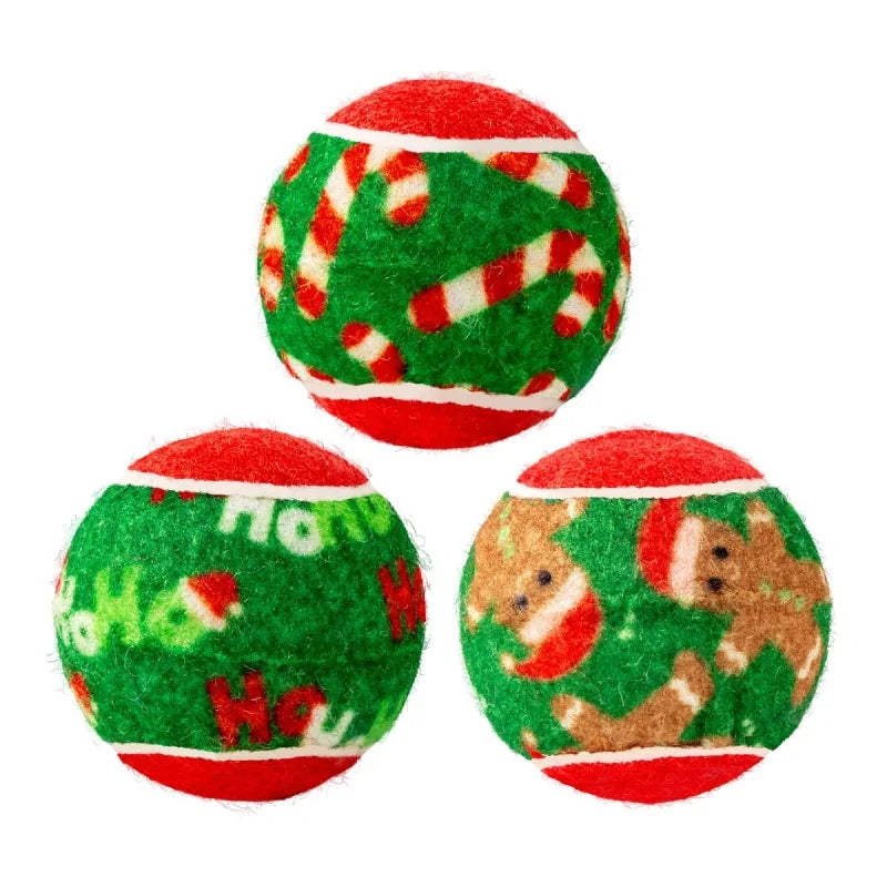 Kong Squeakair Pelota Medianda Diseño Navidad 6 Pzas