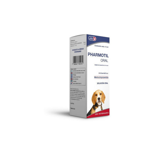 Pharmotil Oral 15ml Antiemético Perros/gatos Pet´spharma