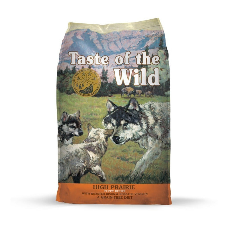Alimento Taste Of The Wild High Prairie Puppy Para Perro Cachorro Todos Los Tamaños Sabor Bisonte Asado Y Venado Asado En Bolsa De 2.2kg