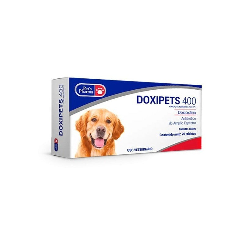 Pets Pharma Doxipets 400 (doxiciclina) Perros/gatos 20 Tab