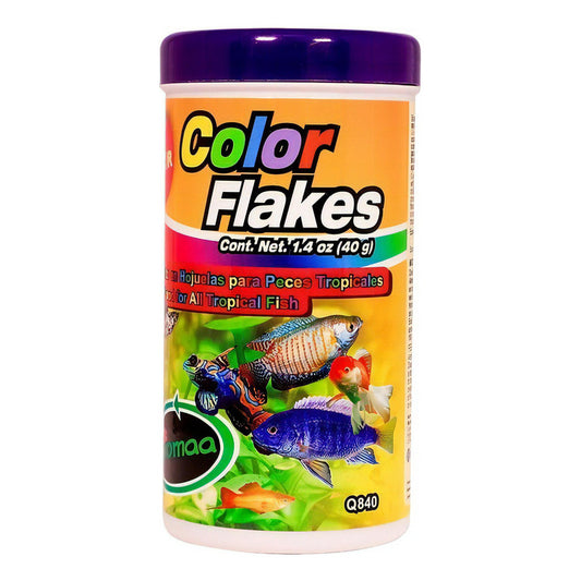 Alimento Para Peces Color Flakes 40 Gr Biomaa